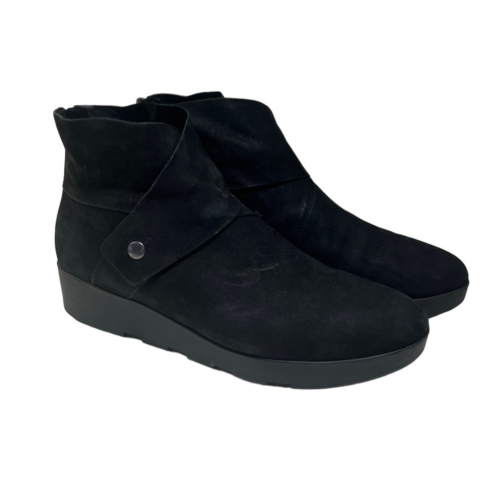 EILEEN FISHER BOOTS BOOTIES Ankle Black Suede SIZE 12